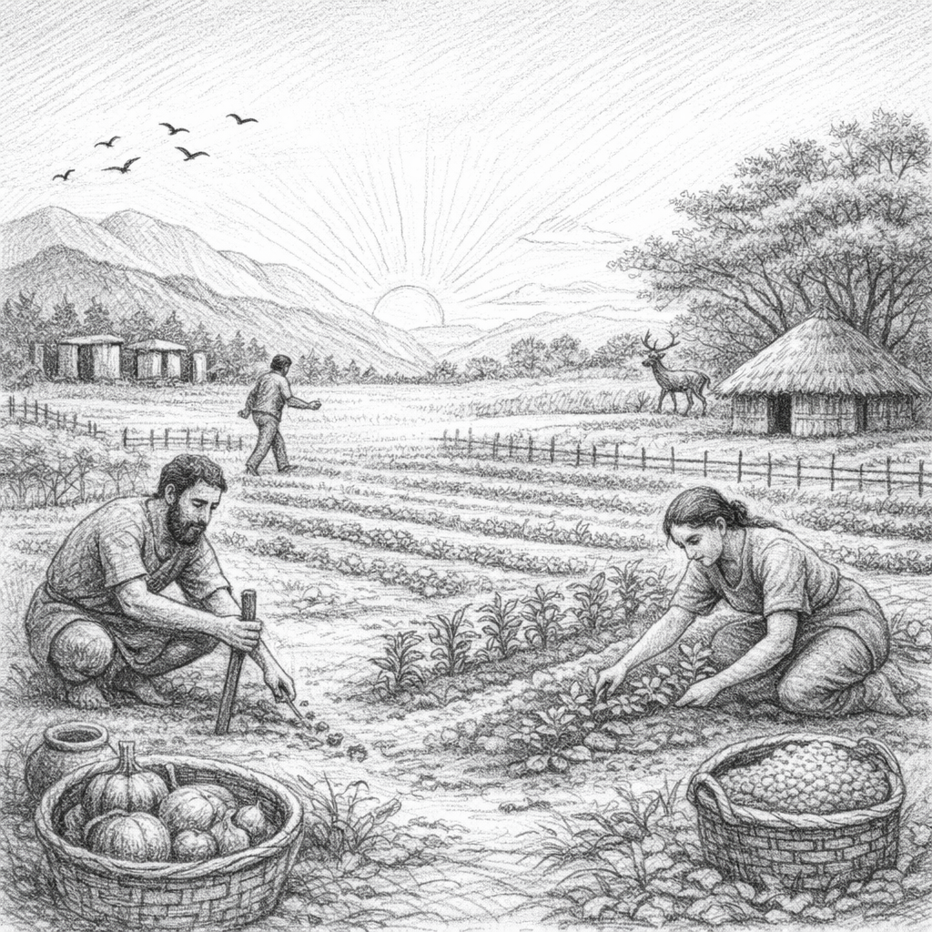 The First Gardens: How Early Cultivators Managed Soil, Crops, and Seasons Without Modern Tools